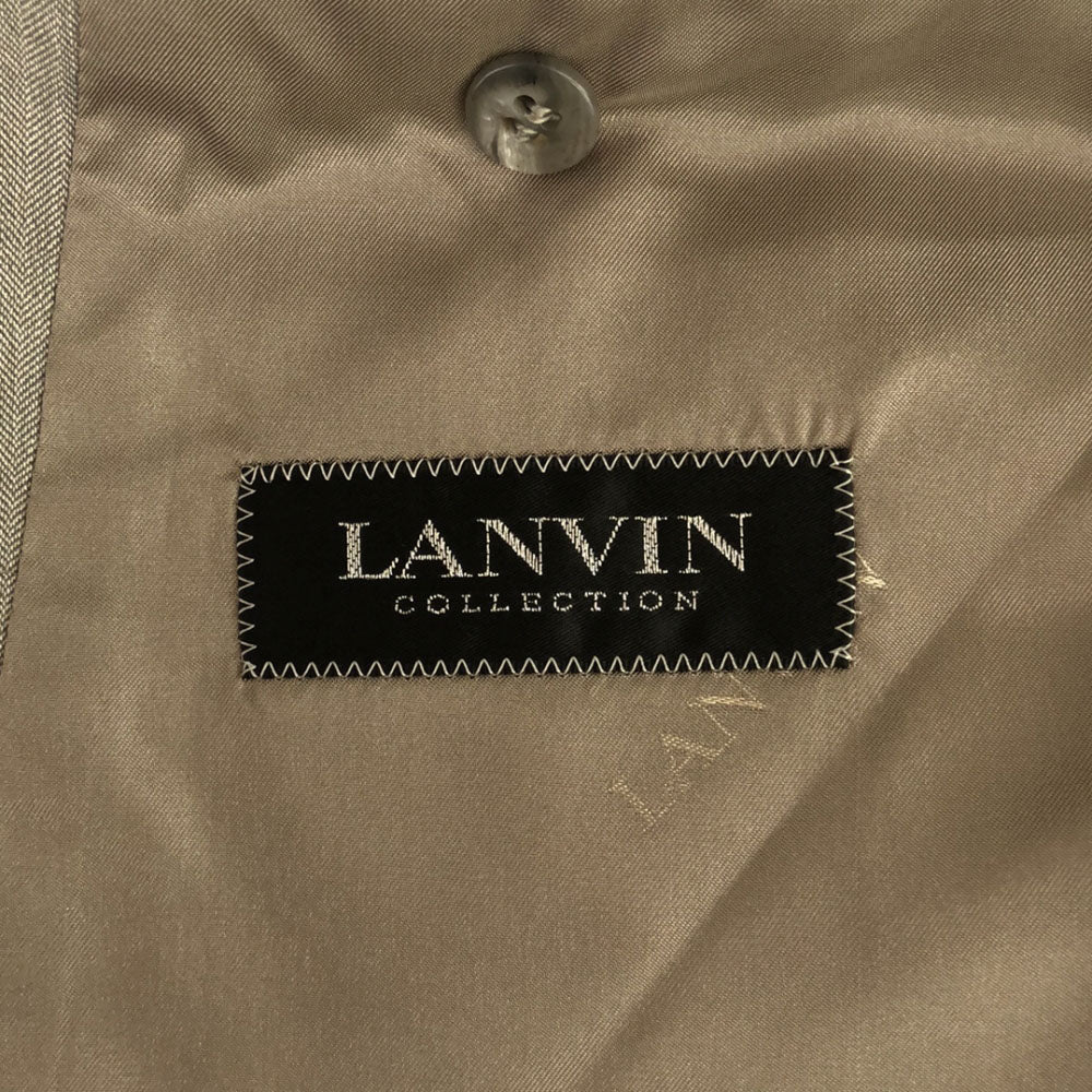 LANVIN LA COLLECTION ランバンコレクション 日本製 ウールブレンド テーラードジャケット ST46-54 ライトグレー メンズ
