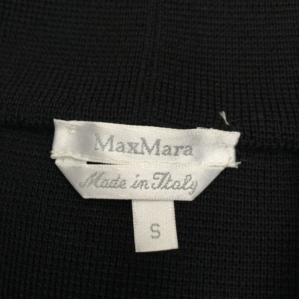 MAX MARA マックスマーラ ウール100% イタリア製 ノースリーブ ハイネックニット ワンピース S ブラック レディース