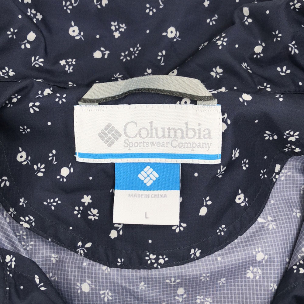 Columbia コロンビア 花柄 ジップジャケット L ネイビー アウトドア PL3992 レディース