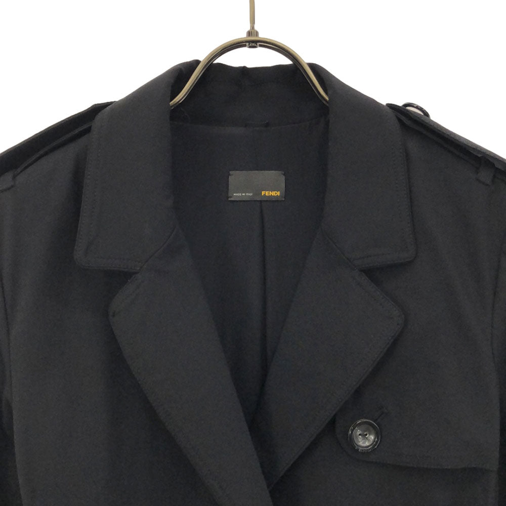 FENDI フェンディ トレンチコート 38 ブラック レディース