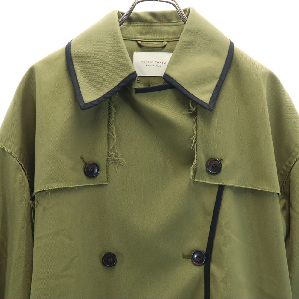 パブリックトウキョウ 日本製 トレンチコート F グリーン系 PUBLIC TOKYO レディース