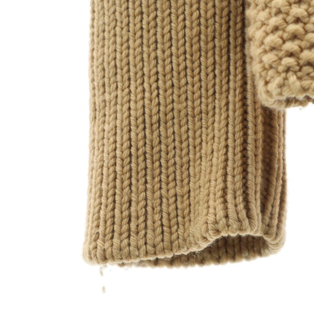 ジュリアーノフジワラ イタリア製 ウール 長袖 ニットカーディガン 46 ベージュ メンズ