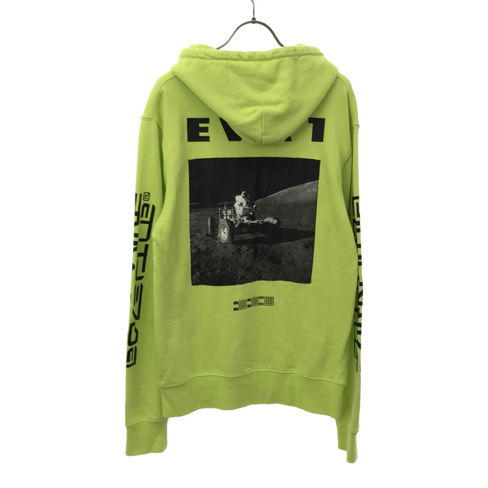 Billionaire Boys Club ビリオネアボーイズクラブ プリント 長袖 スウェットパーカー S ライムイエロー プルオーバー トレーナー メンズ