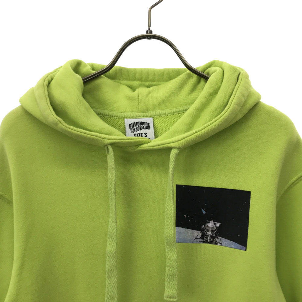 Billionaire Boys Club ビリオネアボーイズクラブ プリント 長袖 スウェットパーカー S ライムイエロー プルオーバー トレーナー メンズ