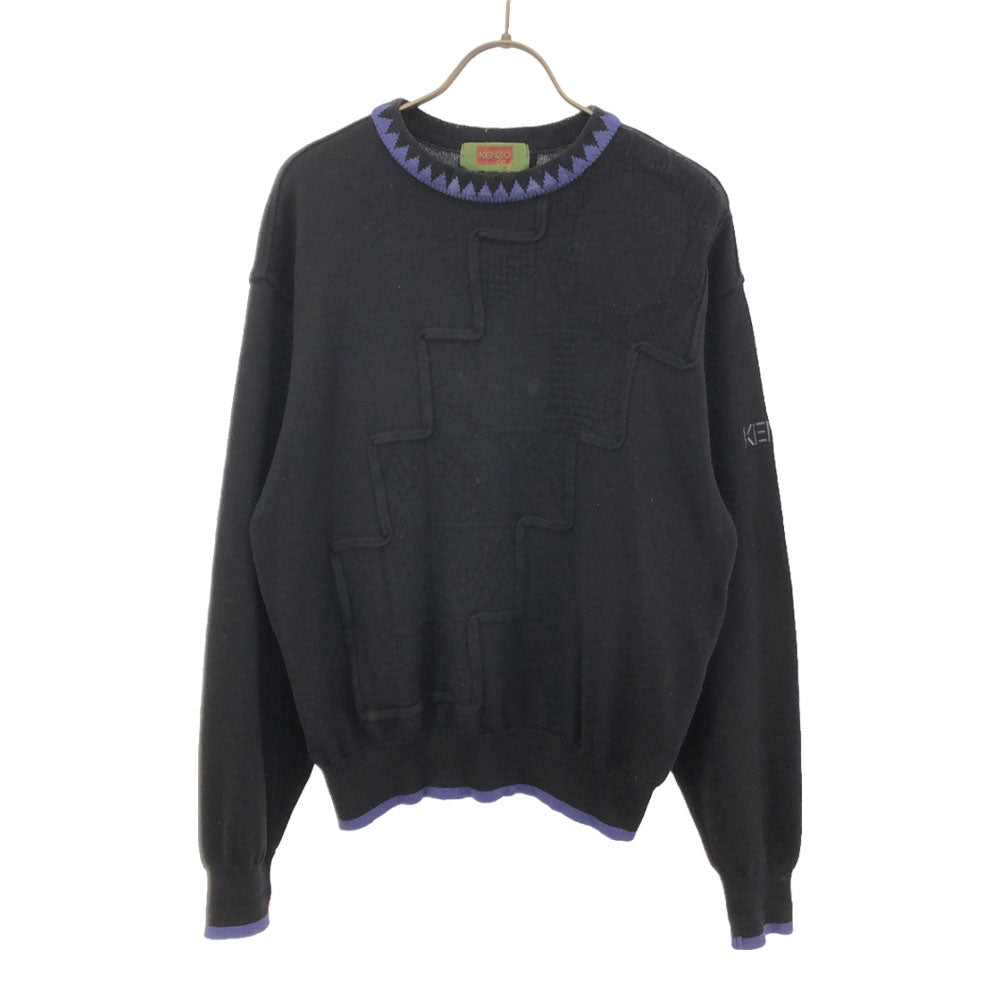 KENZO GOLF ケンゾーゴルフ 日本製 ゴルフ 長袖 セーター ブラック系 ニット メンズ
