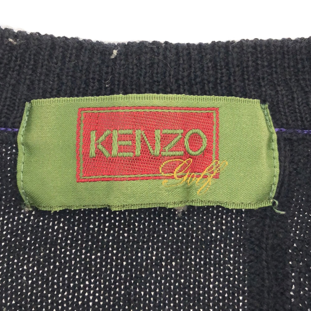 KENZO GOLF ケンゾーゴルフ 日本製 ゴルフ 長袖 セーター ブラック系 ニット メンズ