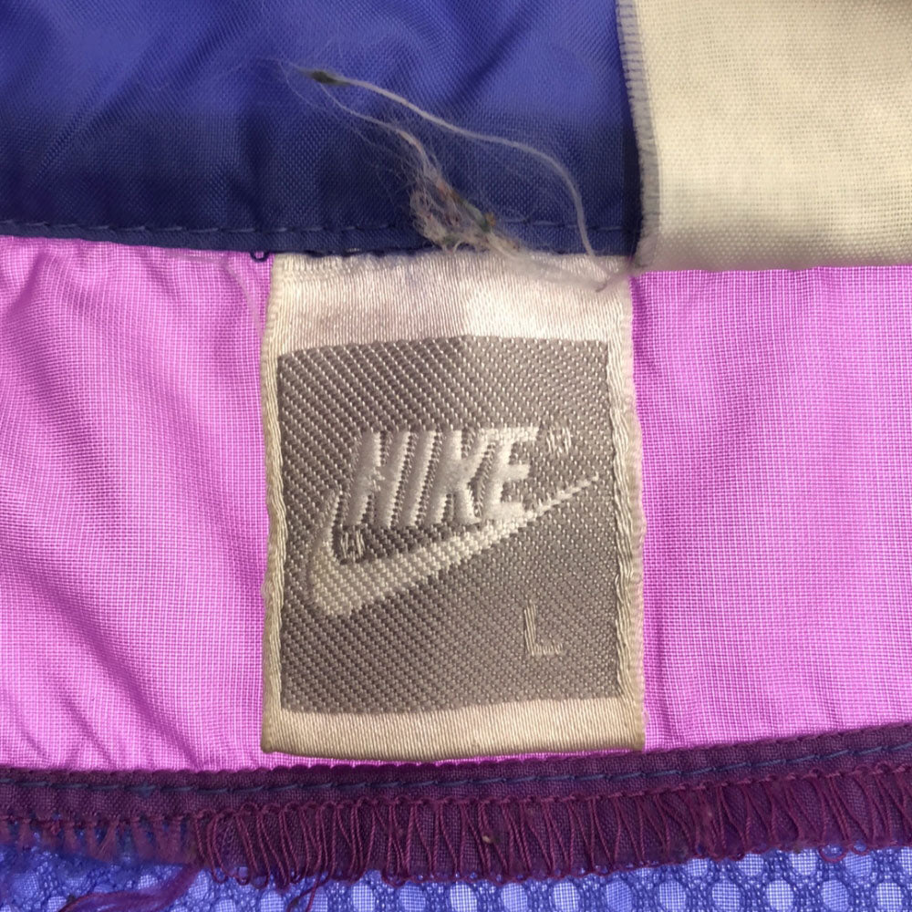 NIKE ナイキ 90s 銀タグ トレーニング ウインドブレーカー L パープル系 ジャケット スポーツ オールド メンズ