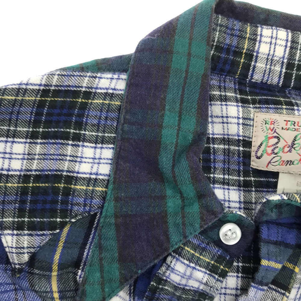 rockmount ranch wear ロックマウントランチウェア 70s レインボータグ チェック柄 長袖 ウエスタンシャツ M オールド ヴィンテージ メンズ