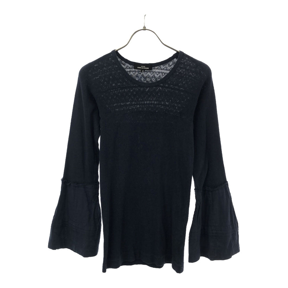 tricot COMME des GARCONS トリココムデギャルソン AD2010 日本製 TG-T023 長袖 リネンブレンド カットソー S ネイビー レディース