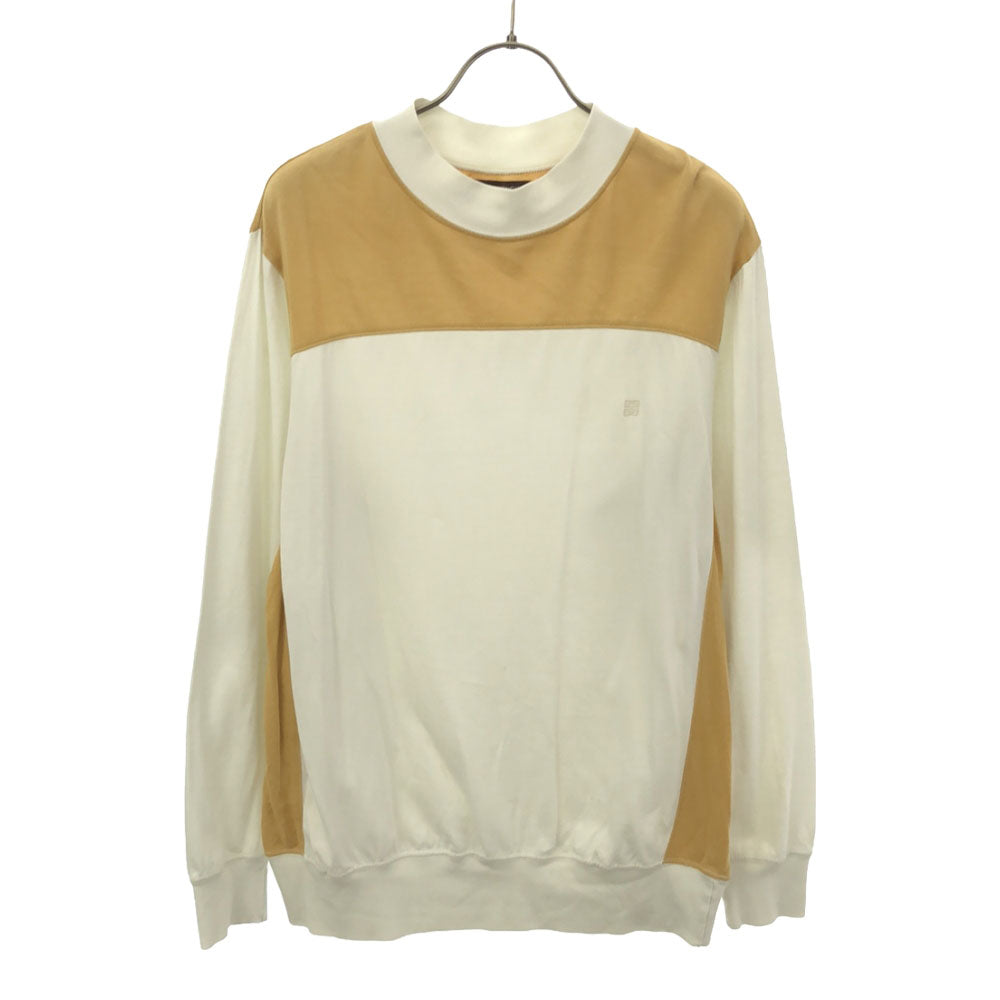 Givenchy ジバンシー 日本製 長袖 カットソー M ホワイト×ブラウン トレーナー メンズ