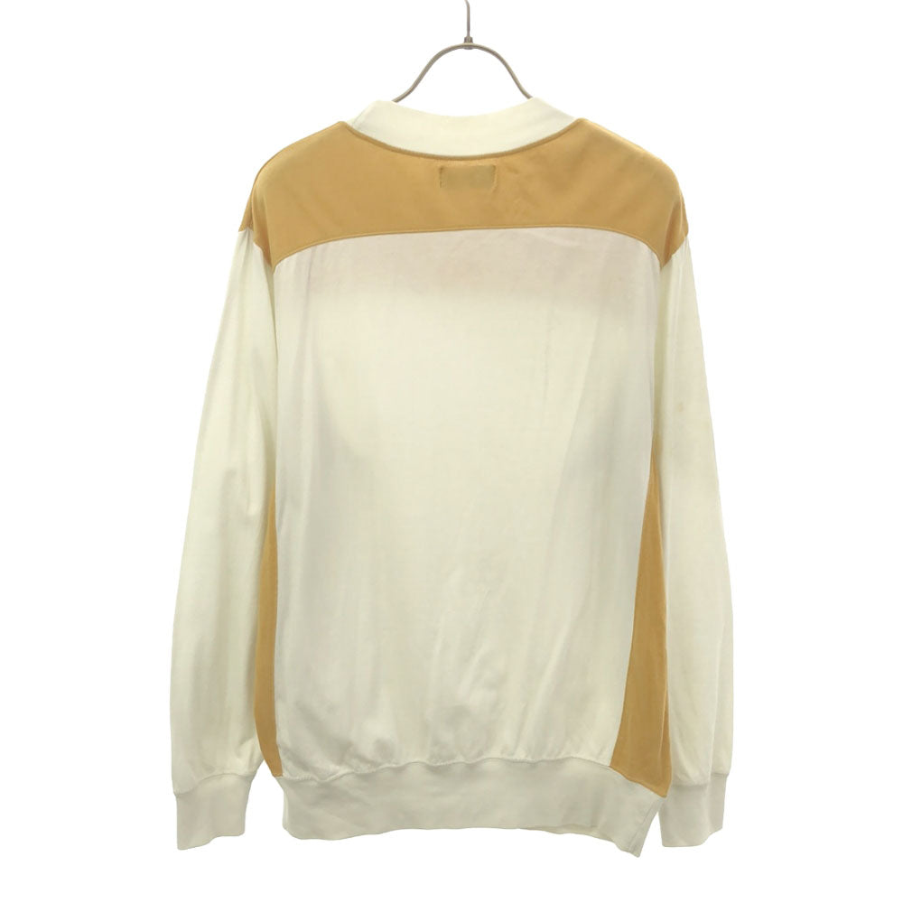 Givenchy ジバンシー 日本製 長袖 カットソー M ホワイト×ブラウン トレーナー メンズ