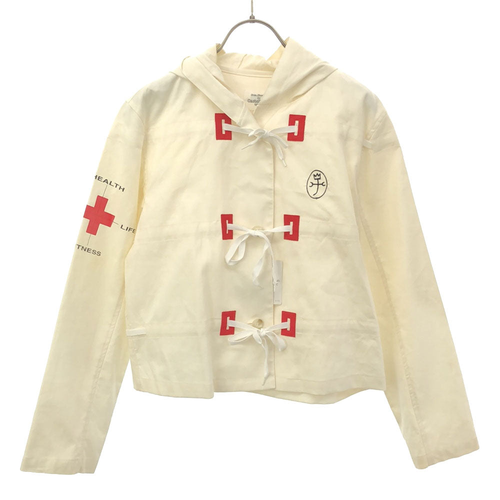Castelbajac sport カステルバジャックスポーツ 未使用 日本製 コットンジャケット F ホワイト タグ付き フード レディース