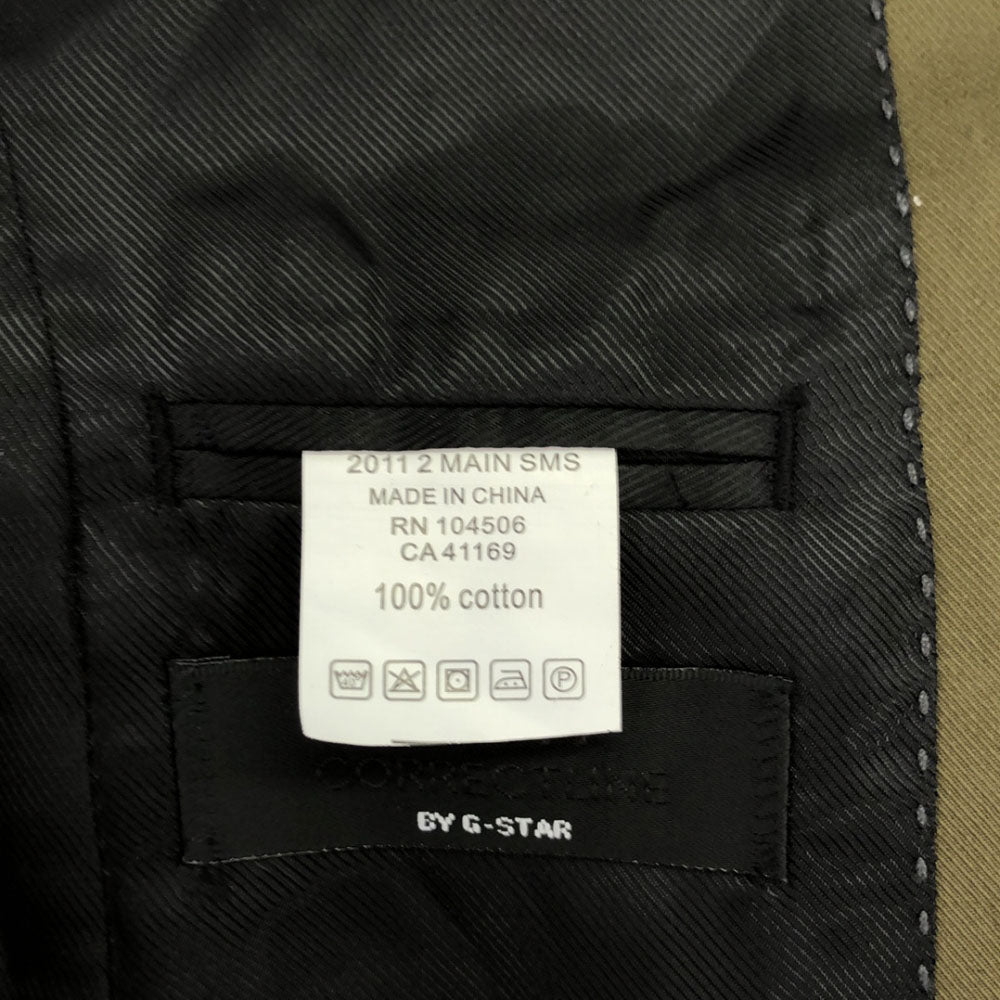 G-STAR RAW ジースターロウ 未使用 ロゴ 7分袖 ショート丈 コットンジャケット 36 カーキ タグ付き レディース