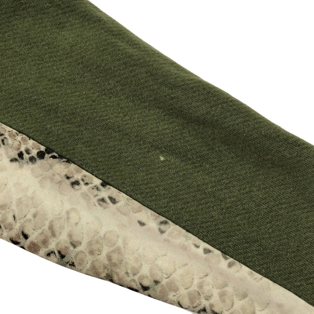 フレッドペリー アカネウツノミヤ コラボ ロゴ刺繍 長袖 スウェット トレーナー USA6 グリーン×オレンジ FRED PERRY AKANE UTSUNOMIYA レディース