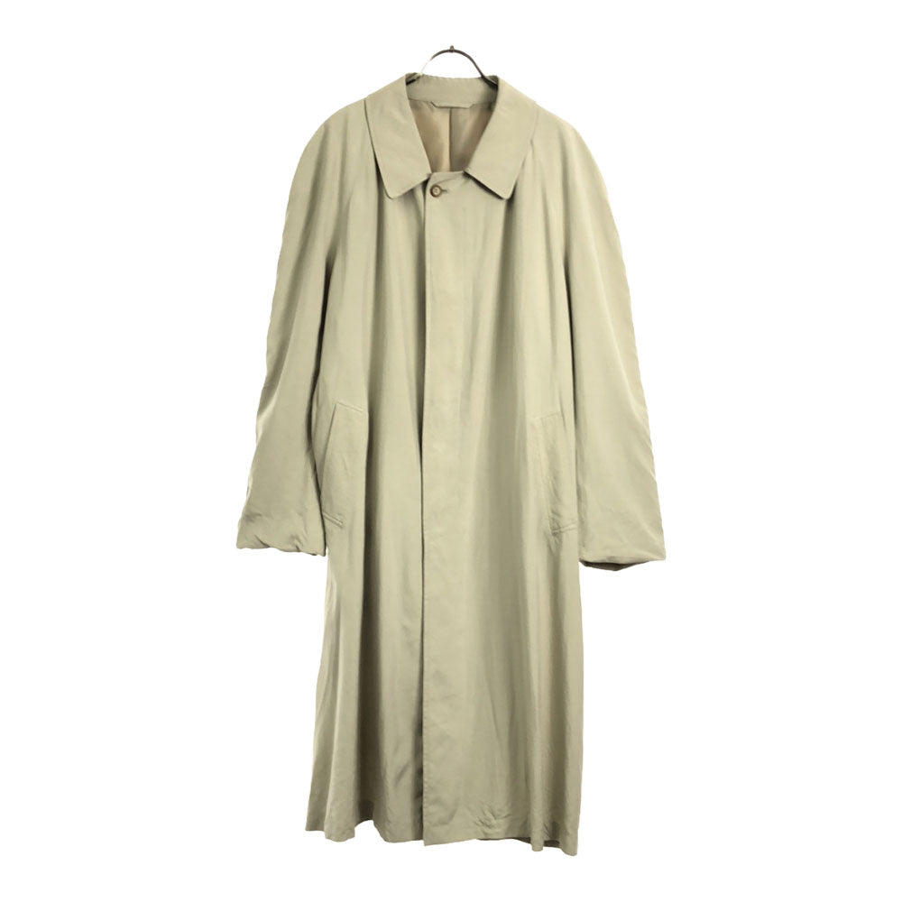 PIERRE BALMAIN ピエールバルマン 日本製 シルク100% ステンカラーコート L ベージュ系 レディース