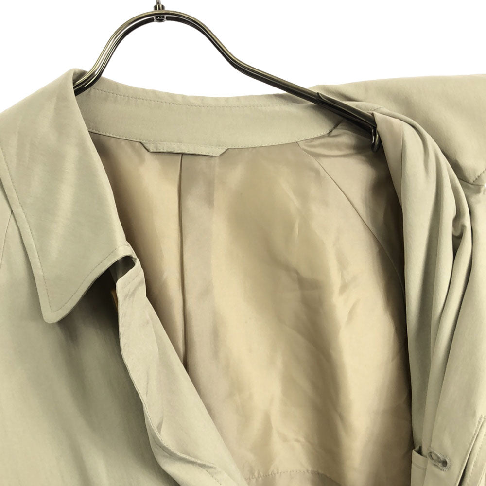 PIERRE BALMAIN ピエールバルマン 日本製 シルク100% ステンカラーコート L ベージュ系 レディース