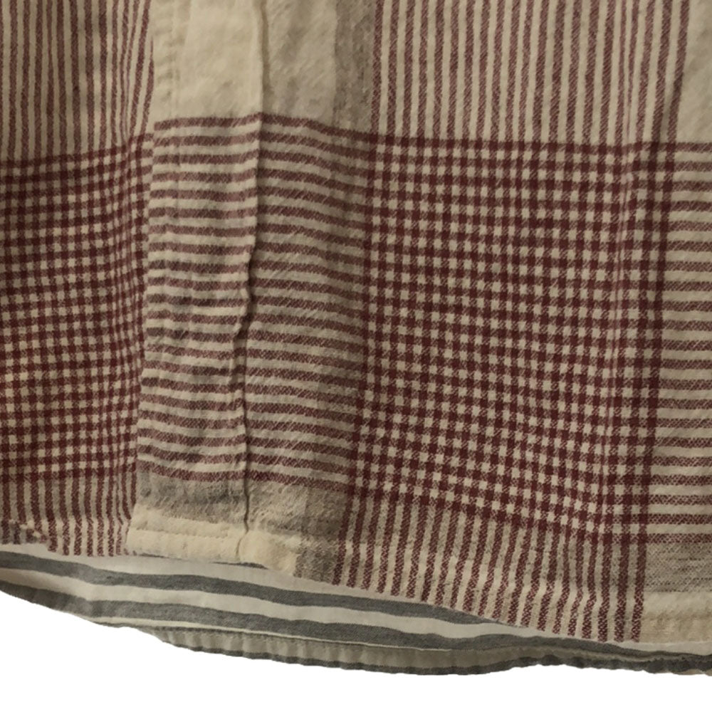 Paul Smith JEANS ポールスミス ジーンズ ボーダー チェック 長袖 コットンシャツ L ホワイト系 メンズ