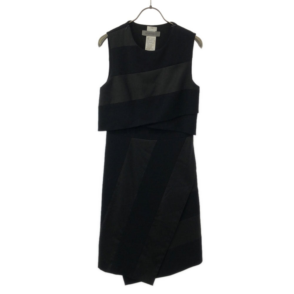 SPORTMAX スポーツマックス 配色 ノースリーブ ワンピース 38 ブラック×グレー レディース
