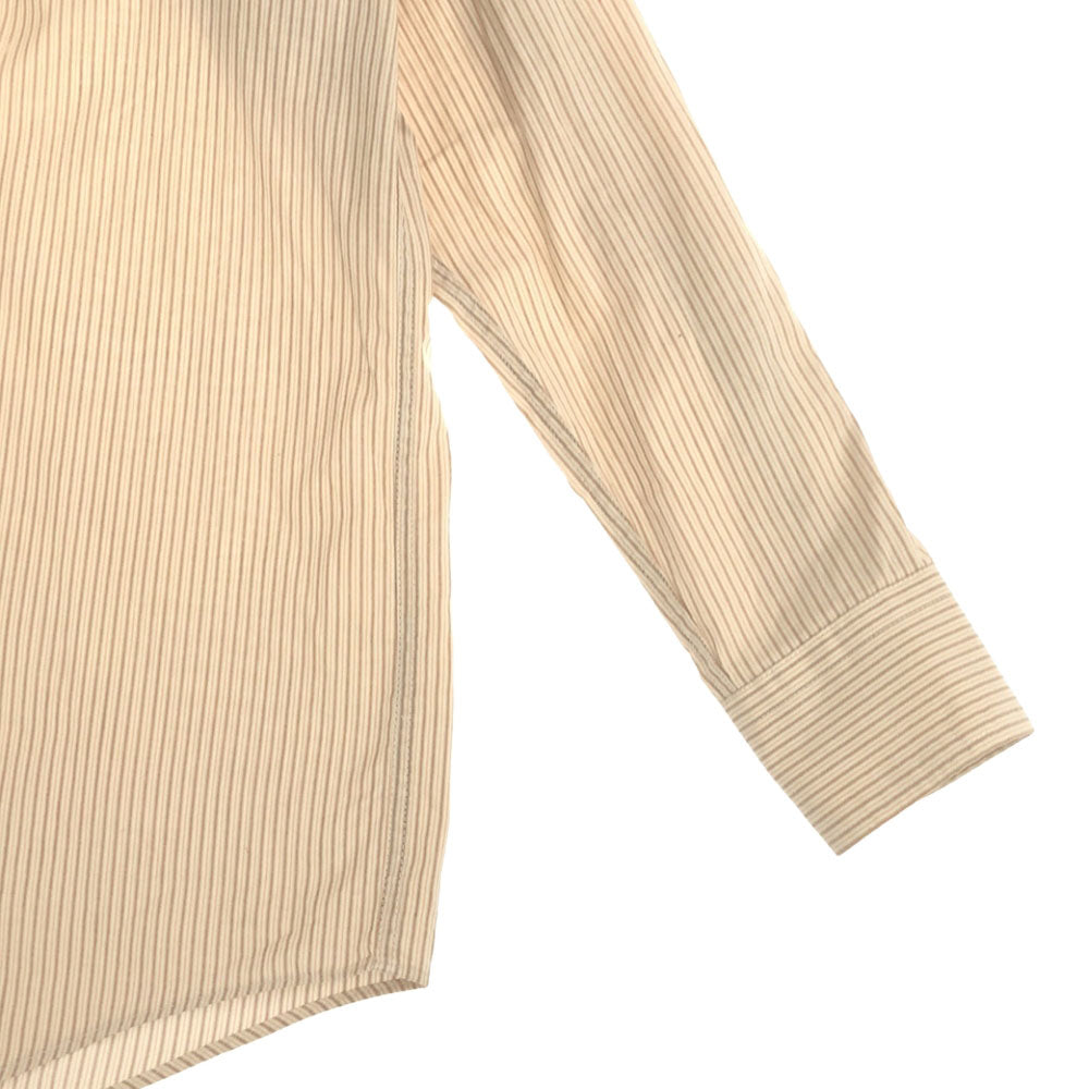 バーバリーロンドン 三陽商会 ストライプ 長袖 バンドカラーシャツ L ベージュ系 BURBERRY LONDON メンズ