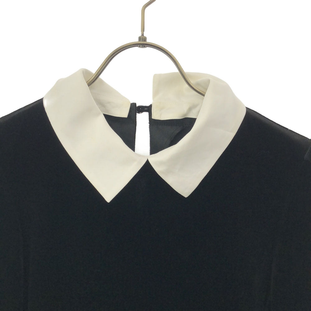 ベロア ノワール バイ フォクシー ニューヨーク 長袖 ベロア カットソー 38 ブラック×ホワイト VELOUR NOIR by FOXEY レディース