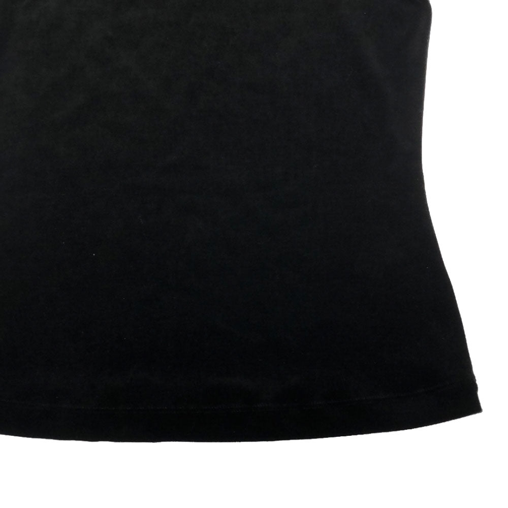 ベロア ノワール バイ フォクシー ニューヨーク 長袖 ベロア カットソー 38 ブラック×ホワイト VELOUR NOIR by FOXEY レディース