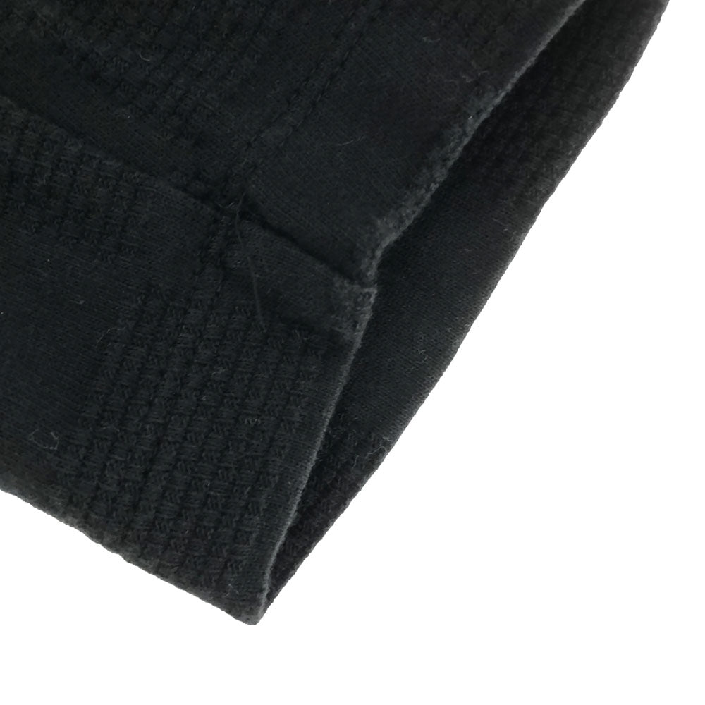 LANVIN en Bleu ランバンオンブルー 日本製 柄編 長袖 カットソー 48 ブラック メンズ