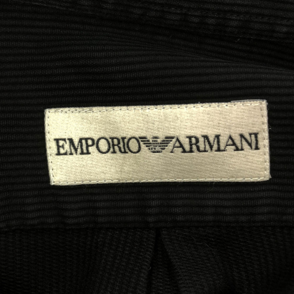 Emporio Armani エンポリオアルマーニ ストライプ 長袖 ボタンダウンシャツ 38 ブラック メンズ
