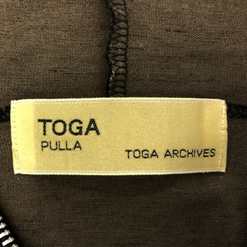 TOGA PULLA トーガプルラ 日本製 長袖 ジップパーカー M ブラウン レディース