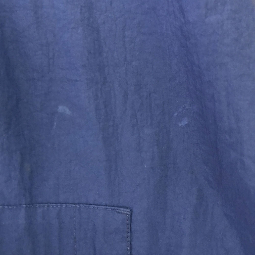 NIKE ナイキ 90s 白タグ ナイロン ロゴプリント 長袖 スニードジャック ジャケット L ネイビー×イエロー プルオーバー スポーツ オールド キッズ