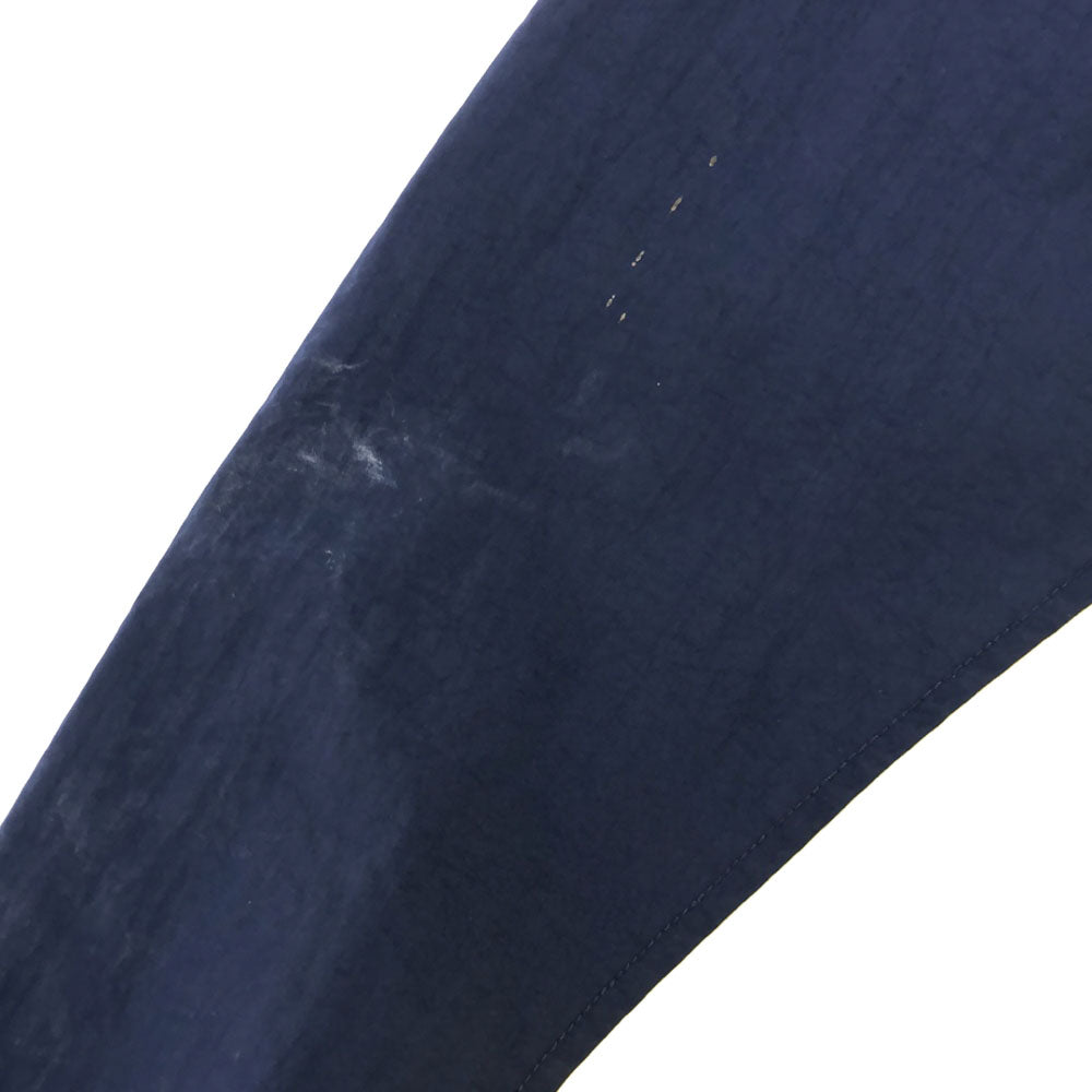 NIKE ナイキ 90s 白タグ ナイロン ロゴプリント 長袖 スニードジャック ジャケット L ネイビー×イエロー プルオーバー スポーツ オールド キッズ