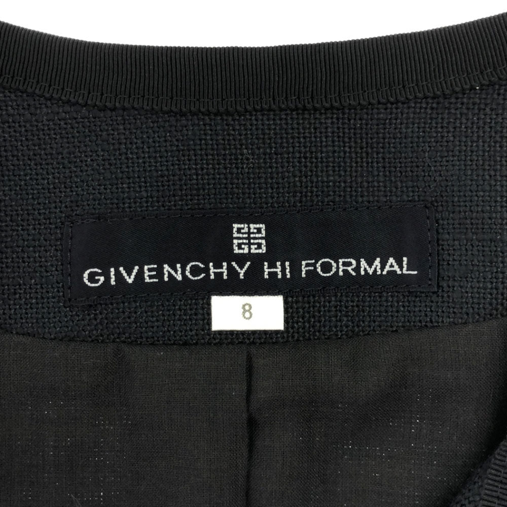 ジバンシィ ハイフォーマル ノーカラージャケット 8 ブラック レディース