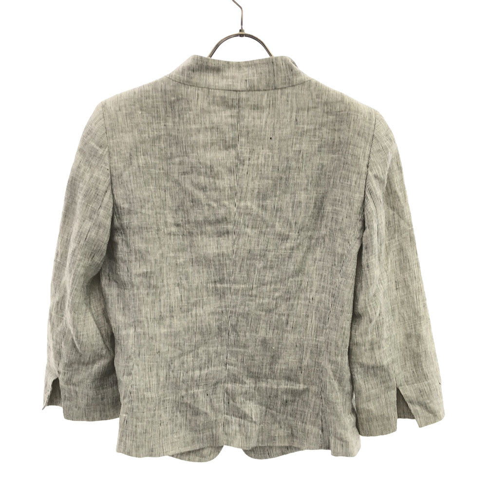 MAX MARA マックスマーラ イタリア製 チェック柄 テーラードジャケット 36 グレー系 レディース