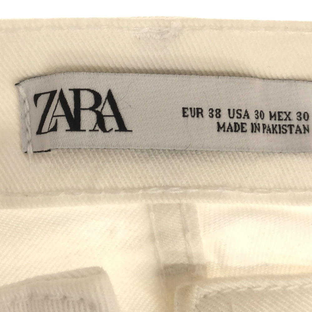 ザラ スリムデニムパンツ w30 ホワイト ZARA ダメージ加工 メンズ