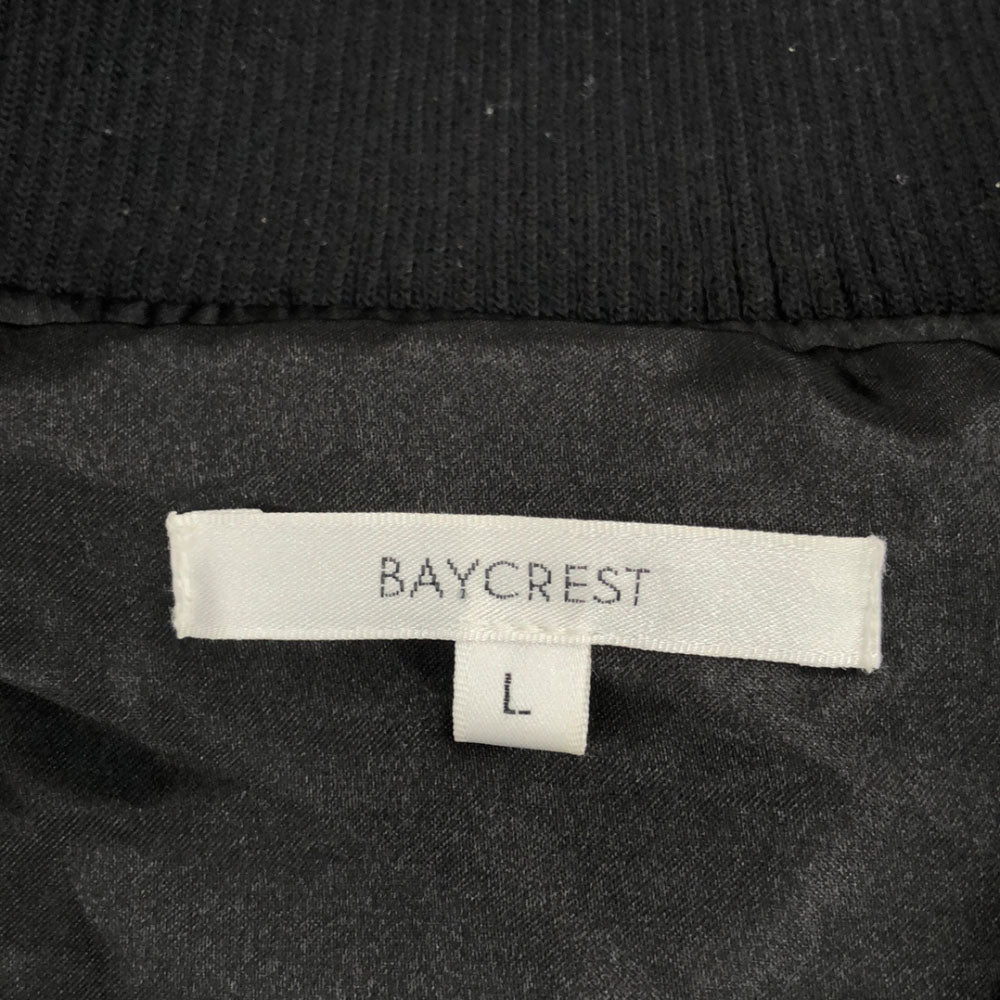 ベイクレスト 刺繍 スカジャン L ブラック×ホワイト BAYCREST メンズ