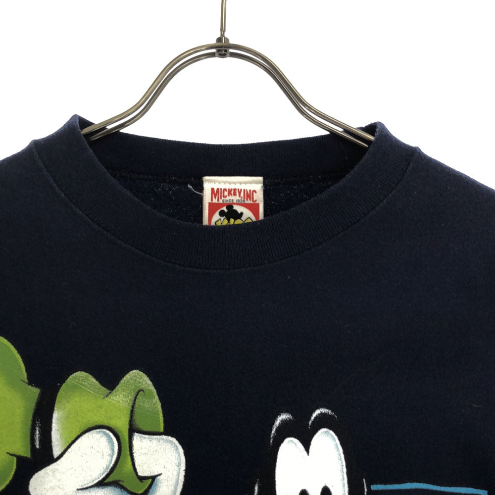 ミッキーインク USA製 グーフィー 長袖 スウェット トレーナー LG 10/12 ネイビー キッズ