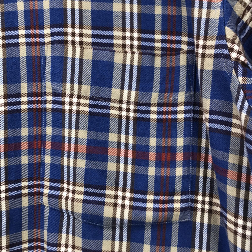 Burberrys バーバリーズ 90s チエック柄 長袖 シャツ ブルー系 オーダーメイド オールド メンズ