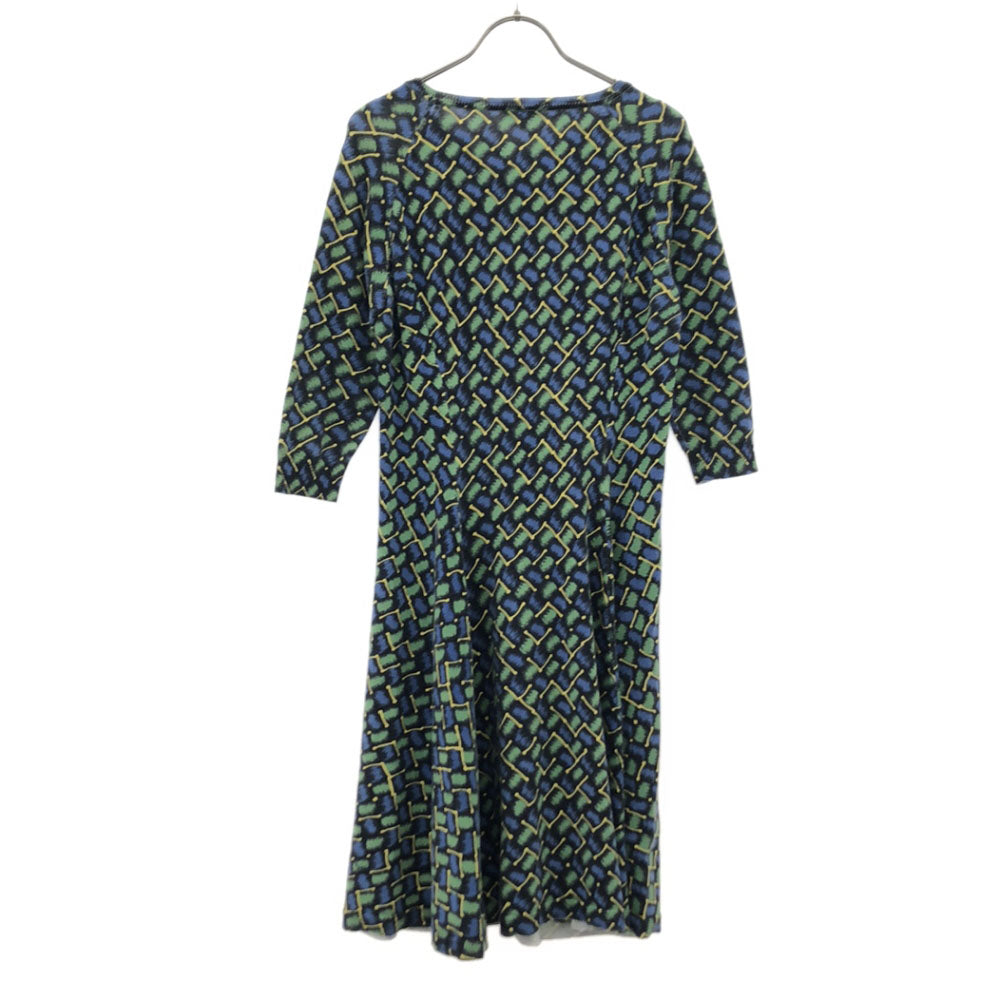 KENZO ケンゾー 総柄 5分袖 フレア ワンピース M レディース