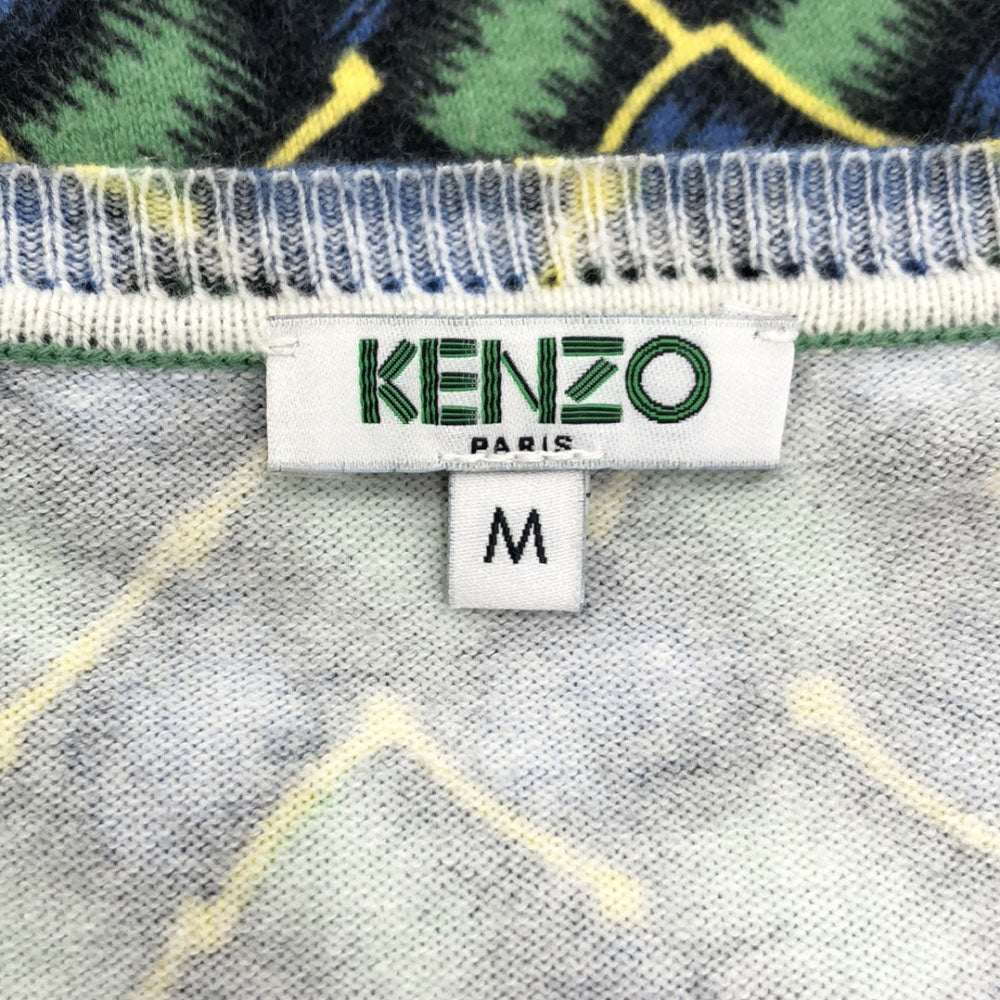 KENZO ケンゾー 総柄 5分袖 フレア ワンピース M レディース