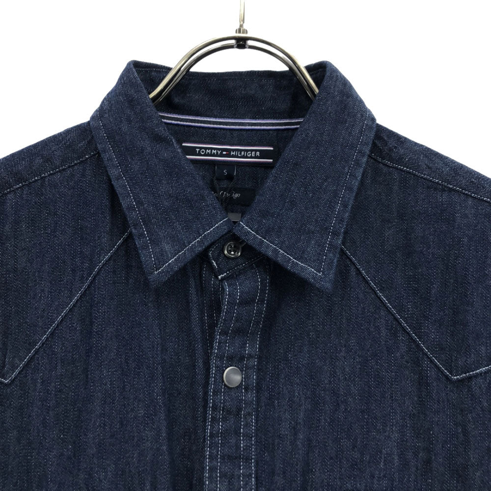 未使用 TOMMY HILFIGER トミーヒルフィガー 長袖 デニム ウエスタンシャツ S タグ付き メンズ