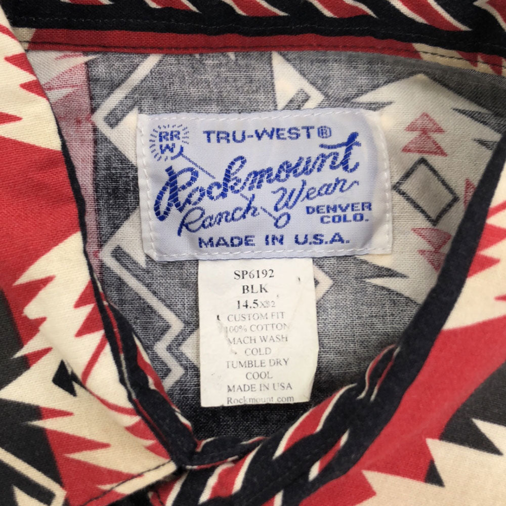 RockMount ロックマウント 70s USA製 ネイティブ 長袖 ウエスタンシャツ 14.5 オールド ヴィンテージ メンズ