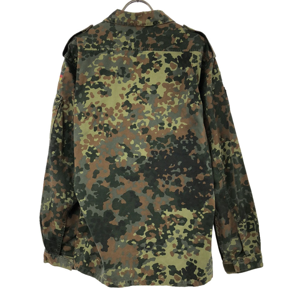ドイツ軍 迷彩柄 ミリタリージャケット グリーン系×ブラウン GERMAN MILITARY メンズ