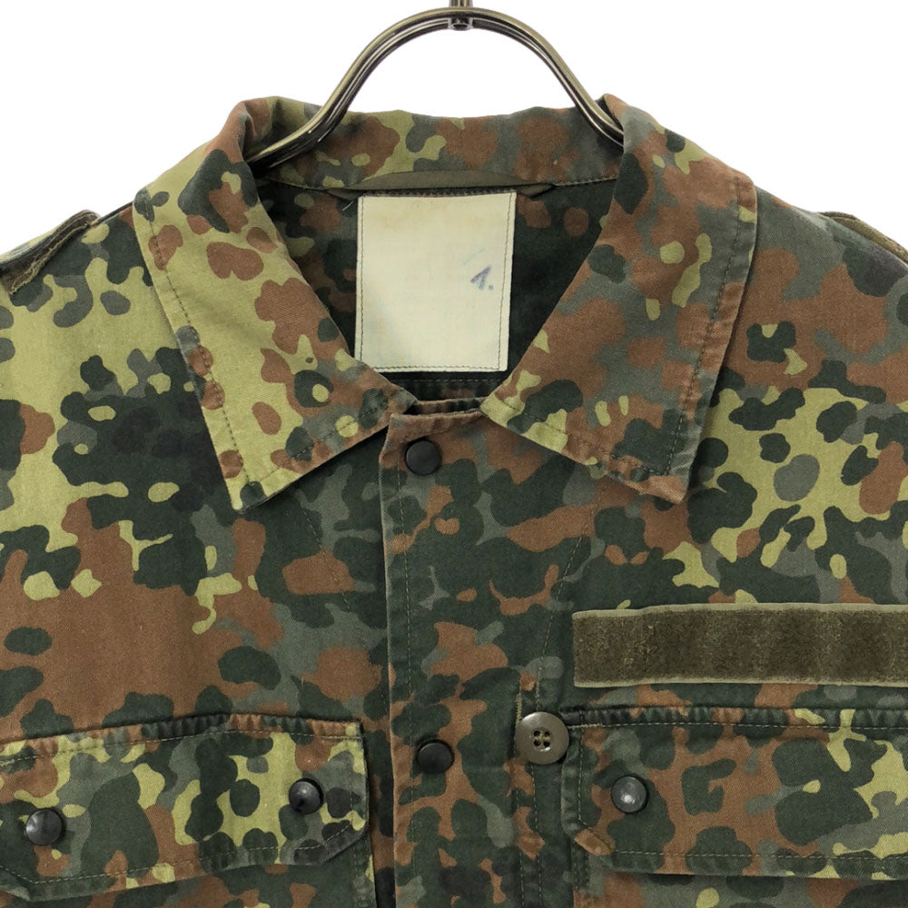 ドイツ軍 迷彩柄 ミリタリージャケット グリーン系×ブラウン GERMAN MILITARY メンズ