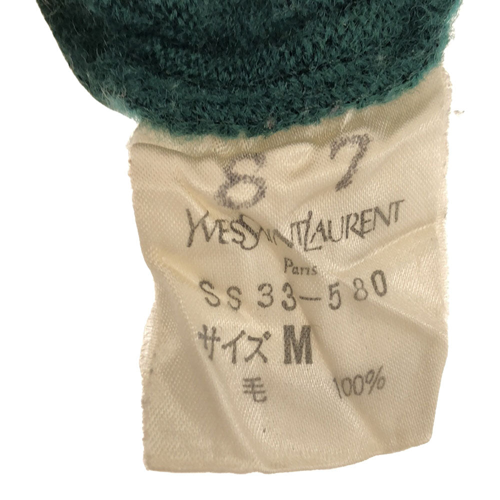 イヴサンローラン 90s ウール 長袖 セーター M グリーン YVES SAINT LAURENT ニット オールド レディース