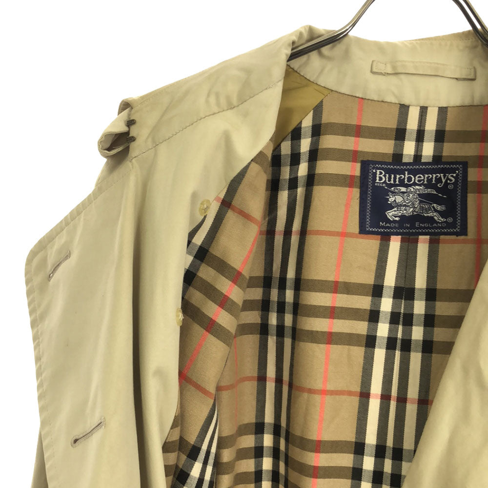 バーバリーズ 90s 英国製 トレンチコート ベージュ Burberrys 裏チェック オールド レディース