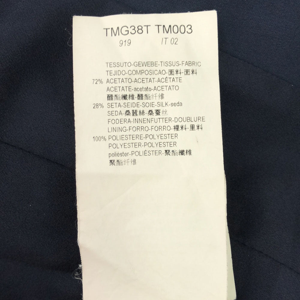 ARMANI COLLEZIONI アルマーニコレツィオー二 イタリア製 ノーカラージャケット 38 ネイビー レディース