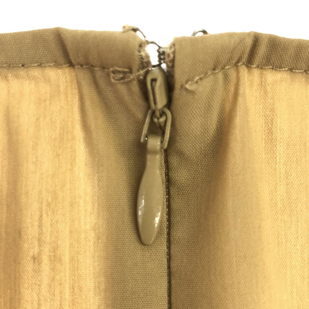 ELENDEEK エレンディーク 長袖 ティアード ワンピース 2 キャメル バックジップ レディース