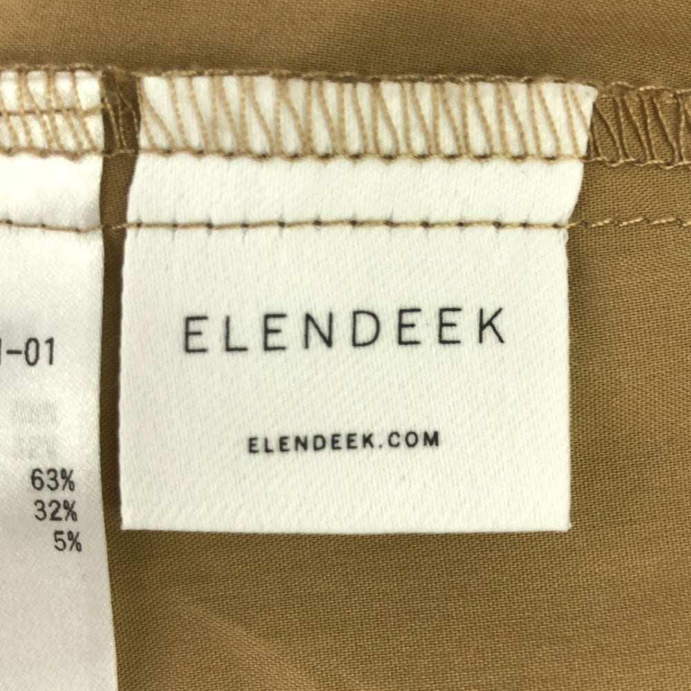 ELENDEEK エレンディーク 長袖 ティアード ワンピース 2 キャメル バックジップ レディース