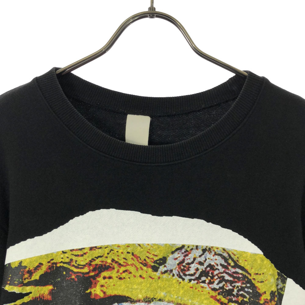 ATTACHMENT アタッチメント プリント 長袖 トレーナー ブラック スウェット メンズ