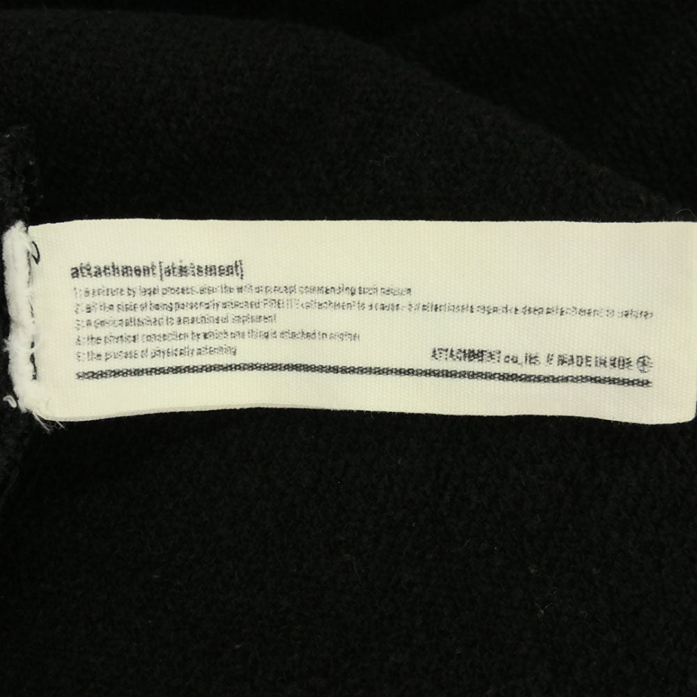 ATTACHMENT アタッチメント プリント 長袖 トレーナー ブラック スウェット メンズ