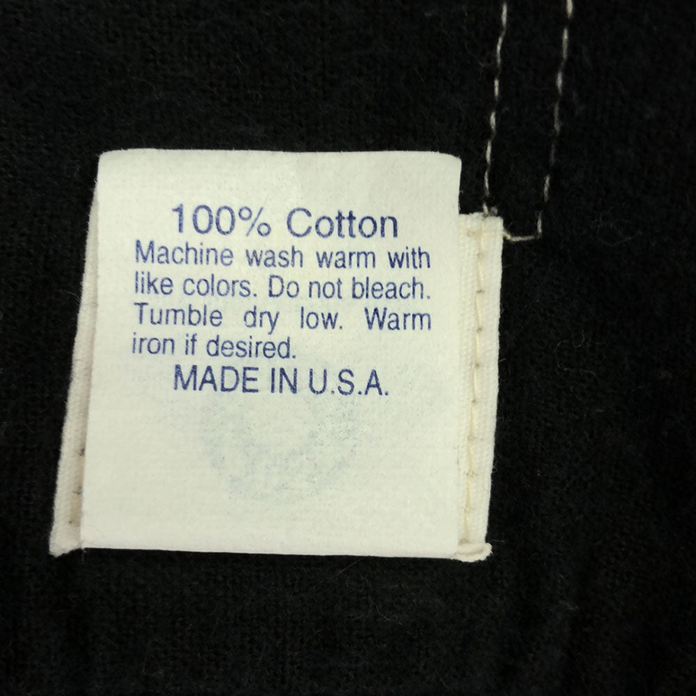 POST OVERALLS ポストオーバーオールズ USA製 長袖 コットンシャツ S ブラック ハーフボタン メンズ